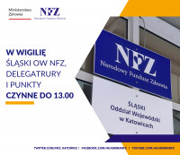 Godziny pracy Śląskiego OW NFZ w Wigilię