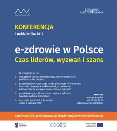 Już 1 października br. poznamy zwycięzców konkursu &quot;Lider e-zdrowia 2019&quot;